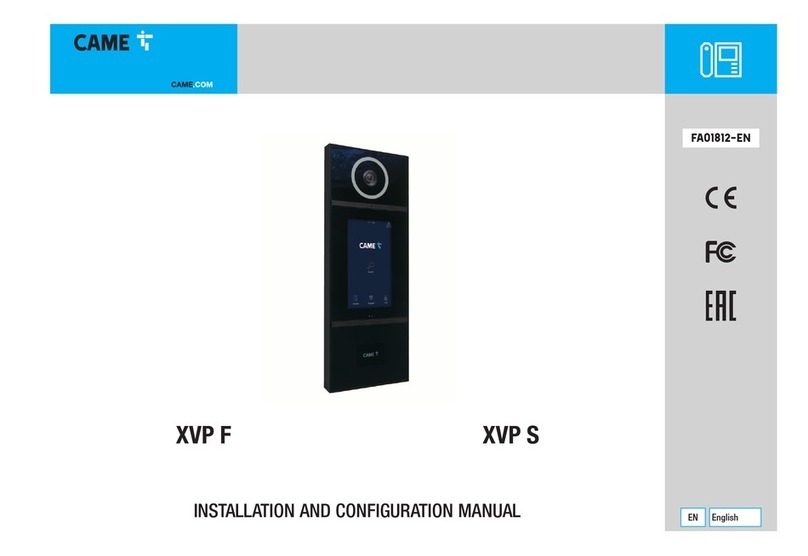CAME XVP F Manual