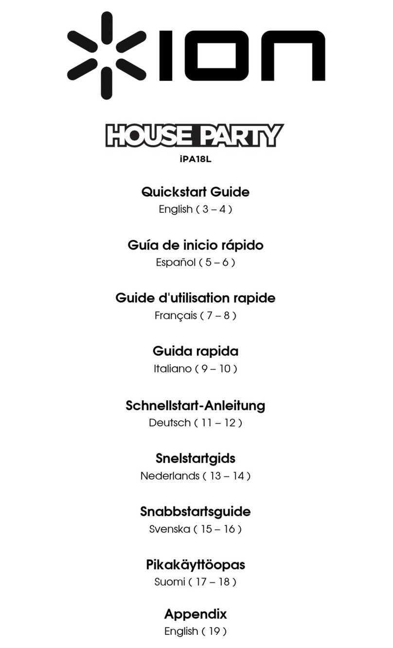 ION HOUSE PARTY iPA18L quick start guide