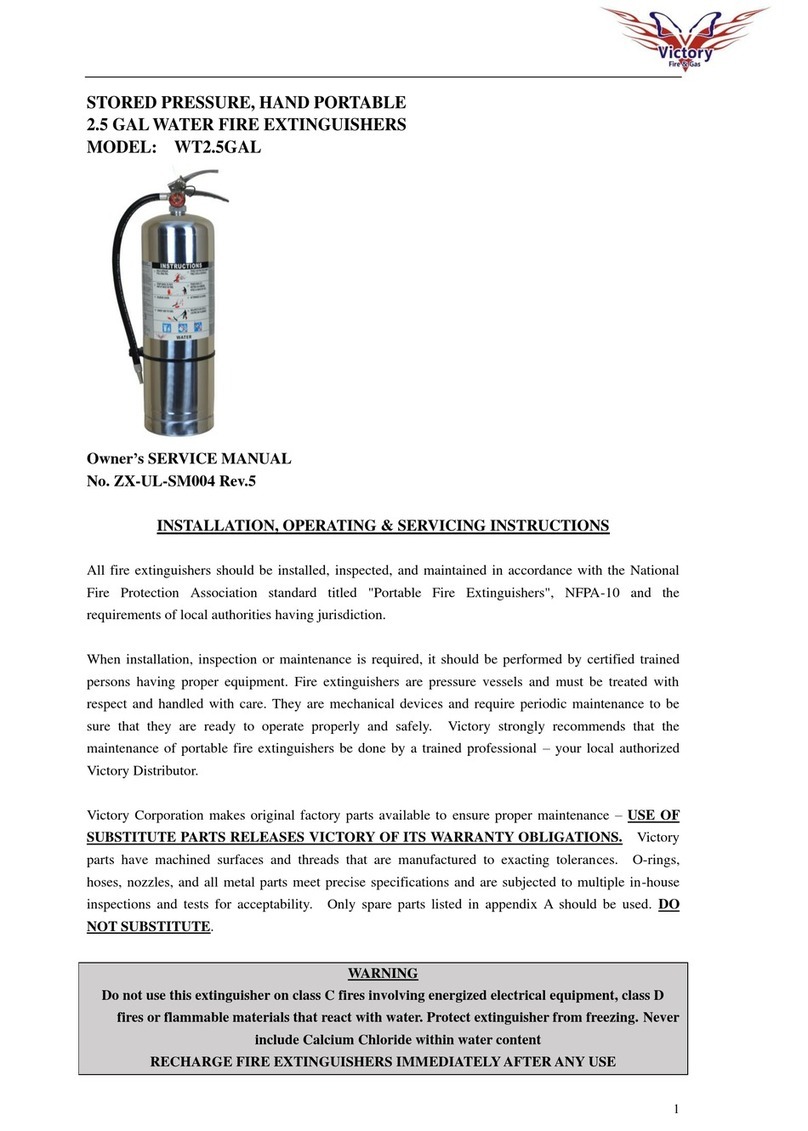 Victory Fire & Gas WT2.5GAL Owner's service manual