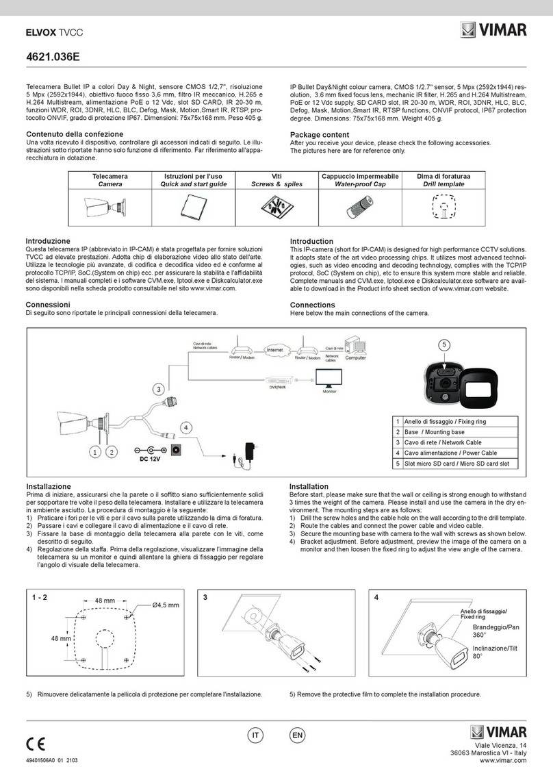 Vimar ELVOX 4621.036E User manual