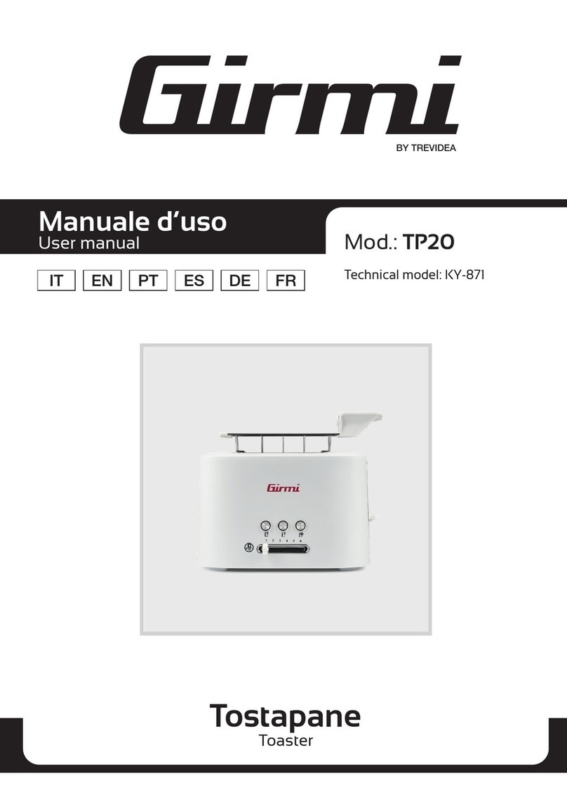 TREVIDEA Girmi TP20 User manual TREVIDEA Girmi TP20 User manual