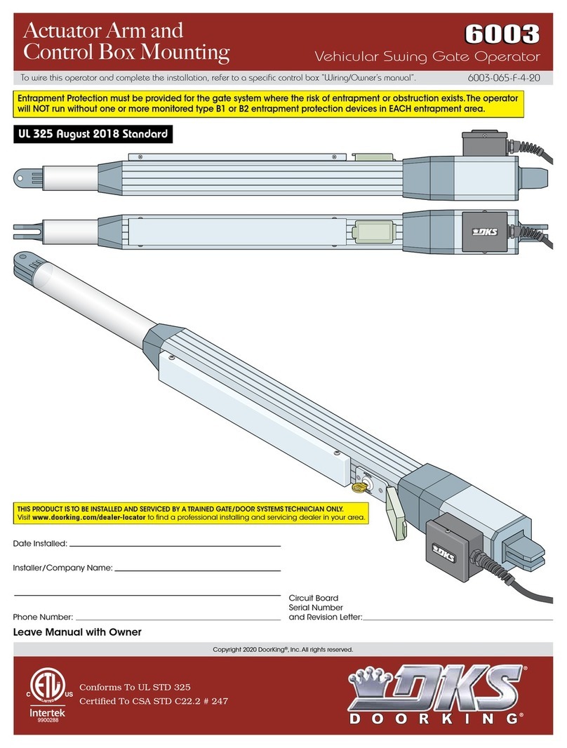 DoorKing 6003 User manual