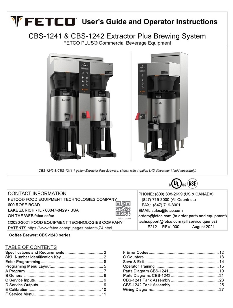 Fetco CBS-1241 Users guide and operator instructions
