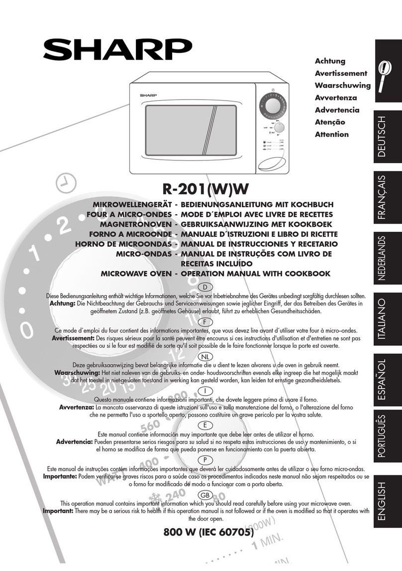 Sharp R-201W Instruction Manual