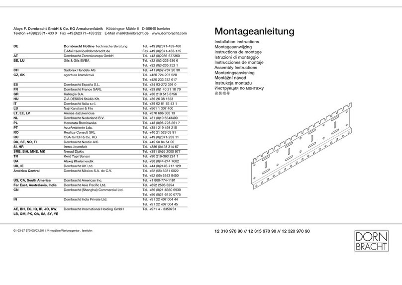 Dornbracht 12 310 970 90 installation instructions Dornbracht 12 310 970 90 installation instructions