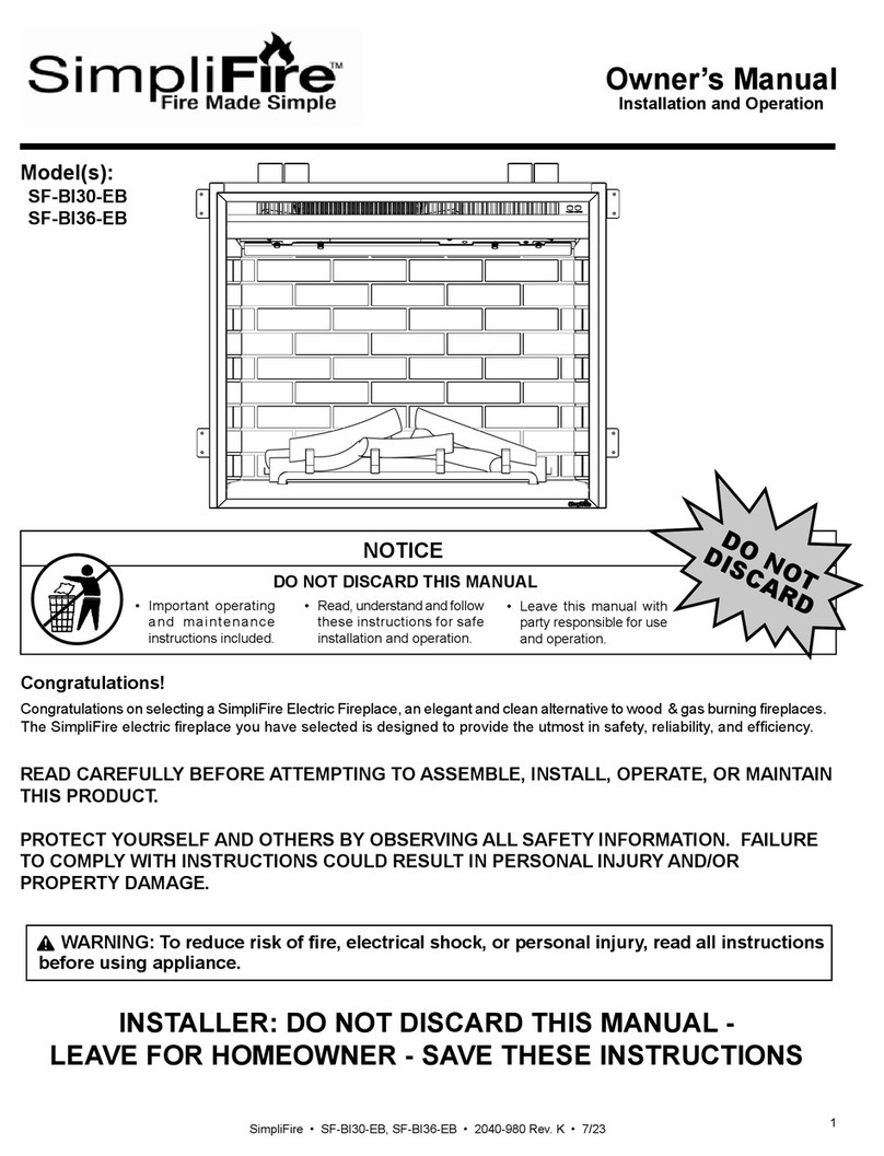 SimpliFire SF-BI30-EB User manual SimpliFire SF-BI30-EB User manual