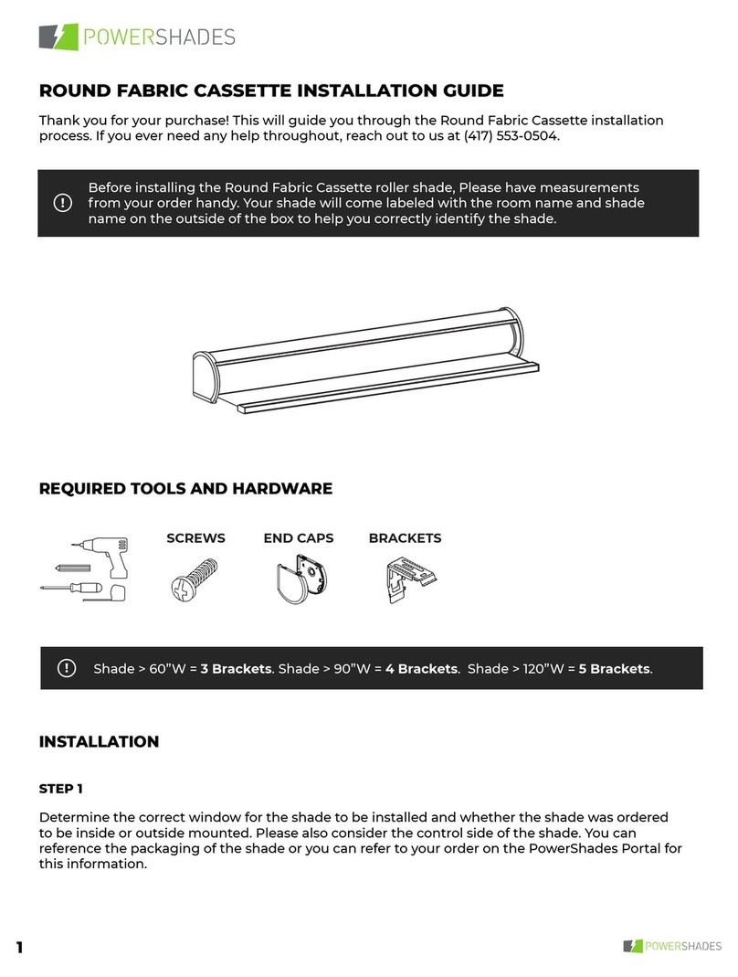 POWERSHADES ROUND FABRIC CASSETTE installation guide