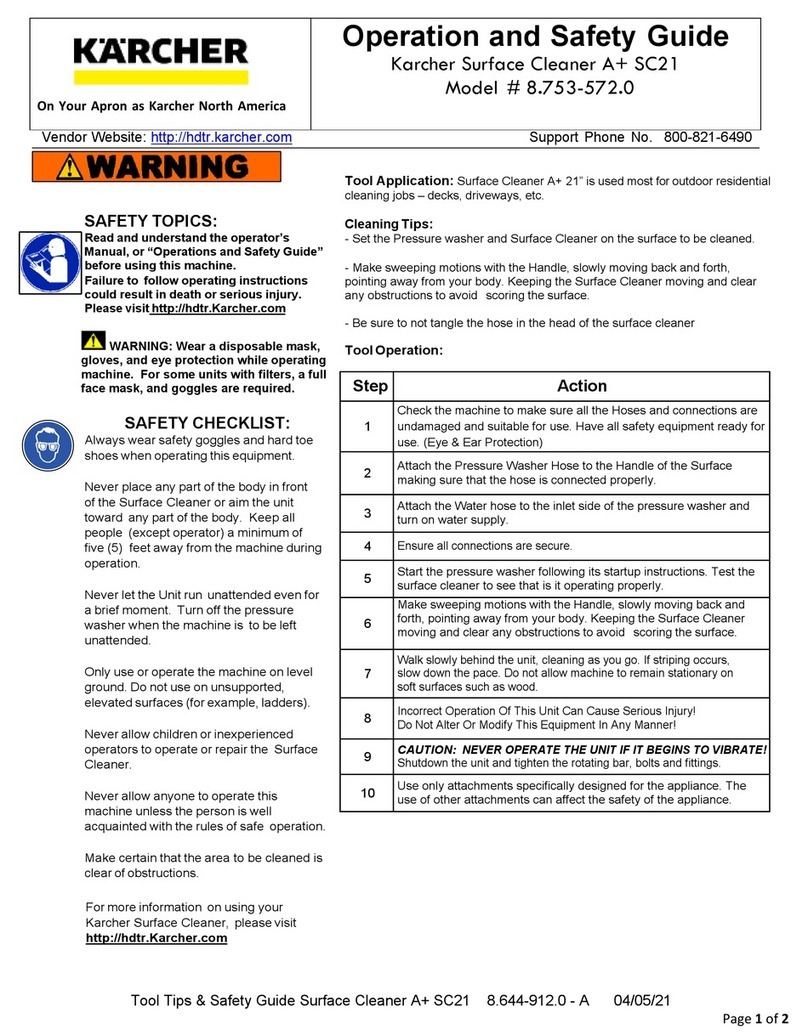 Kärcher A+ SC21 Installation and operating manual