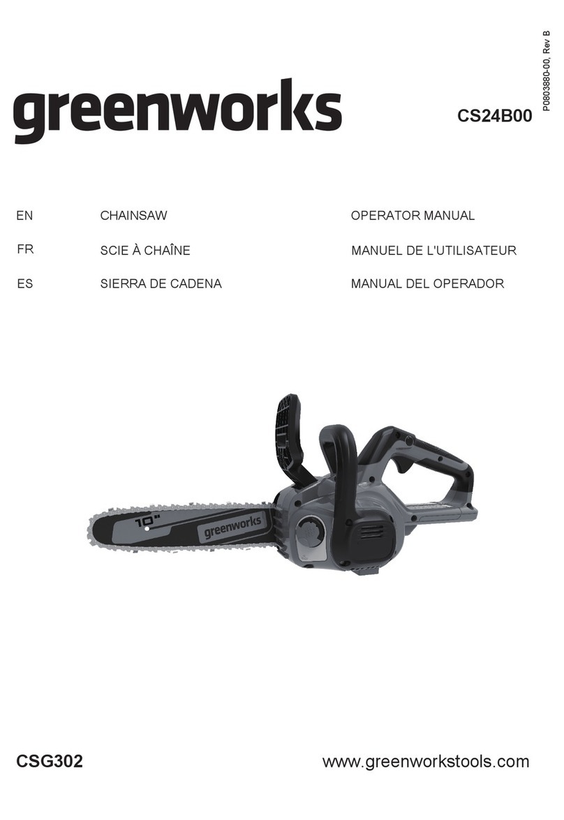 GreenWorks CSG302 Operator's manual