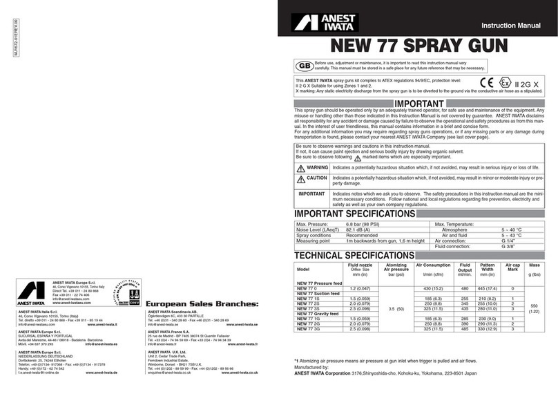 Anest Iwata NEW 77 User manual