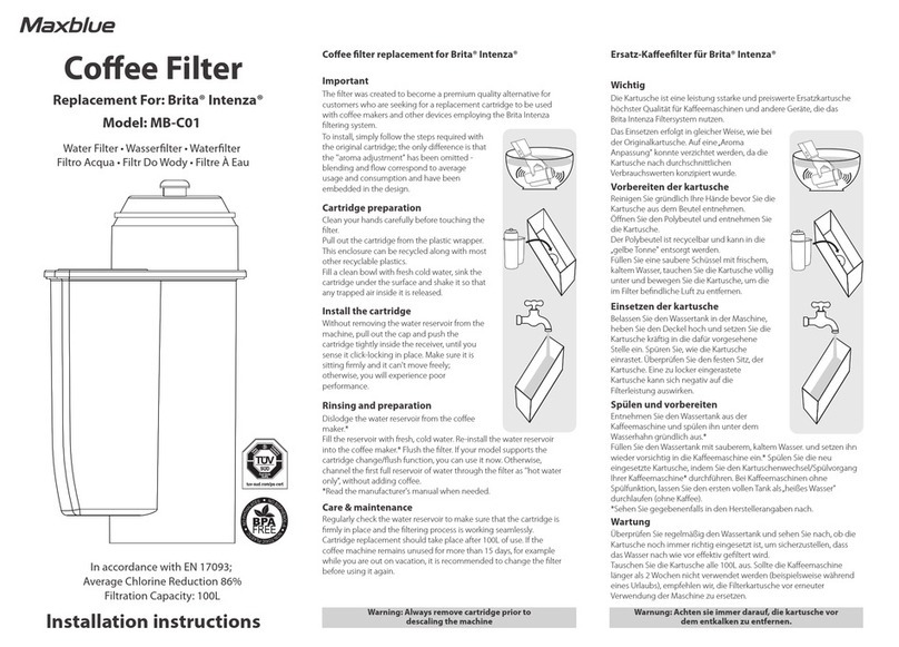 Maxblue Brita Intenza MB-C01 User manual