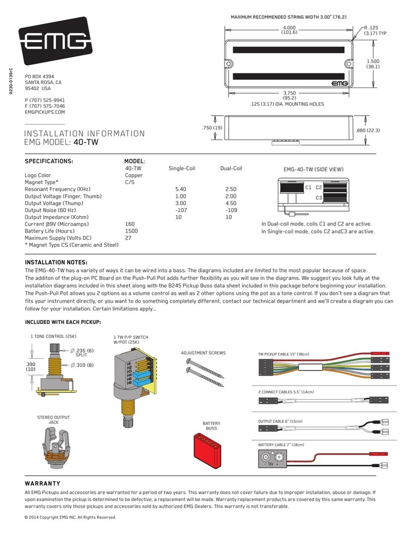 EMG 40-TW Installation information EMG 40-TW Installation information