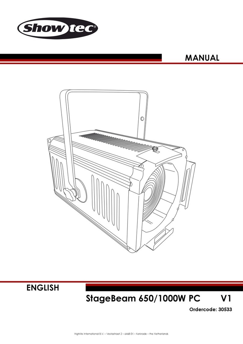 Show Tec StageBeam 650/1000W PC User manual
