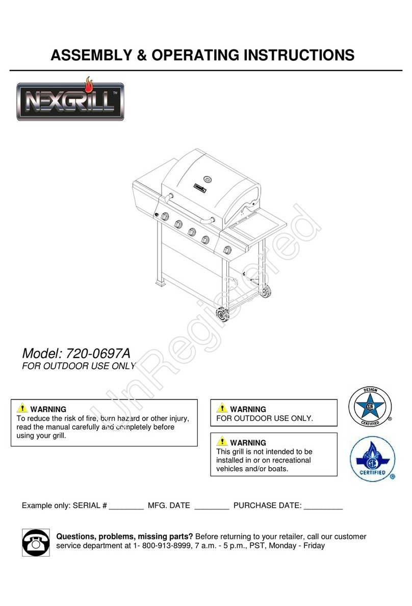 Nexgrill 720-0697A Assembly & operating instructions Nexgrill 720-0697A Assembly & operating instructions