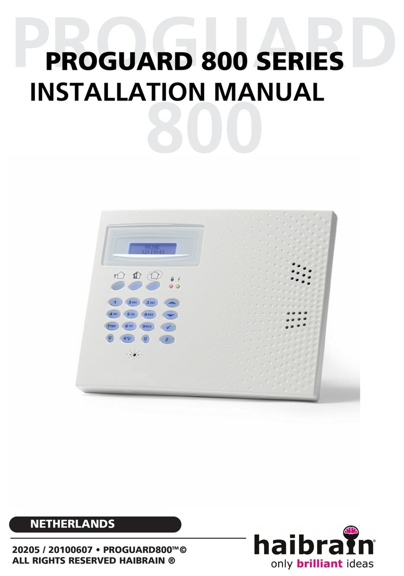 Haibrain PROGUARD 800 Series installation manual