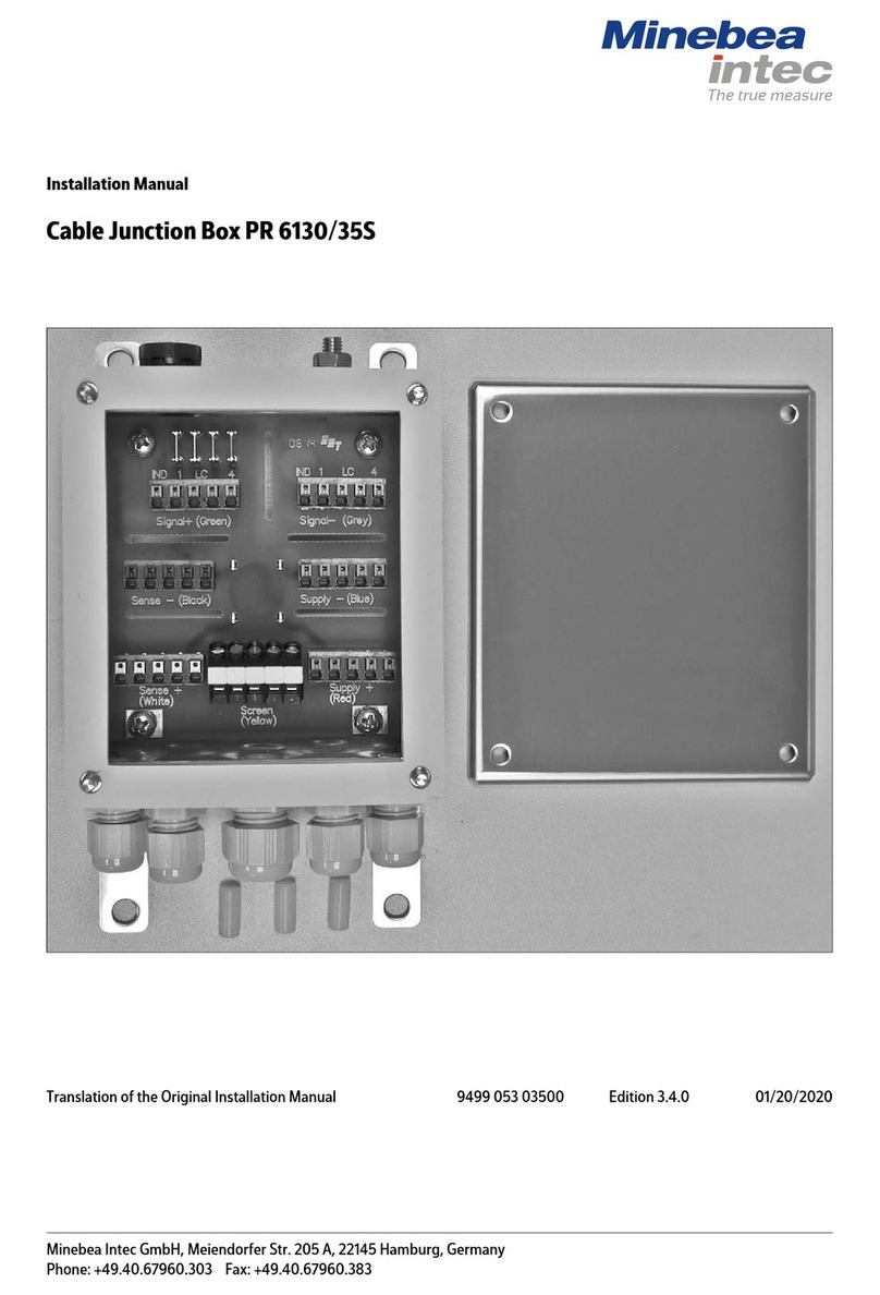 Minebea Intec Cable Junction Box PR 6130/35S User manual Minebea Intec Cable Junction Box PR 6130/35S User manual