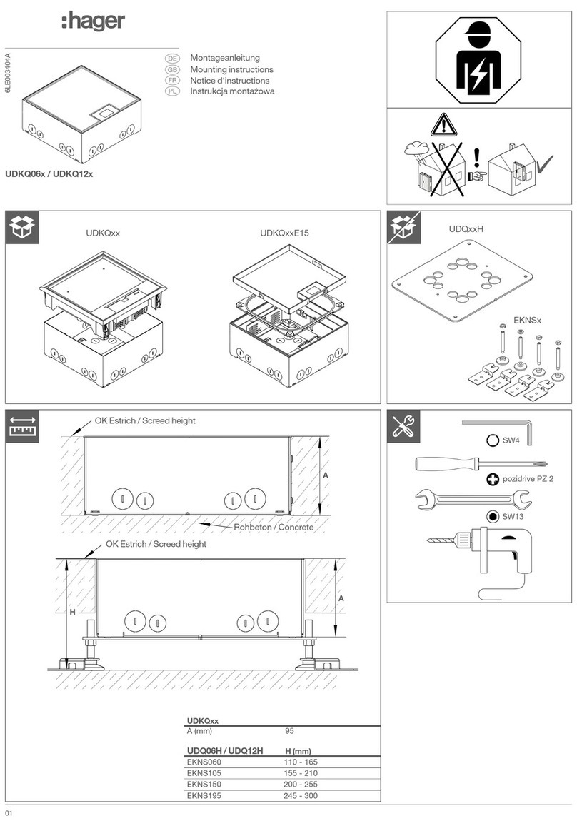 hager UDKQ06 Series User manual