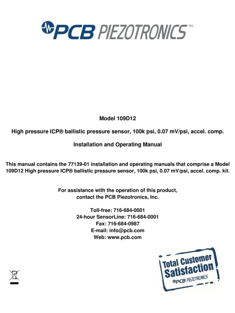 PCB Piezotronics 109D12 User manual PCB Piezotronics 109D12 User manual