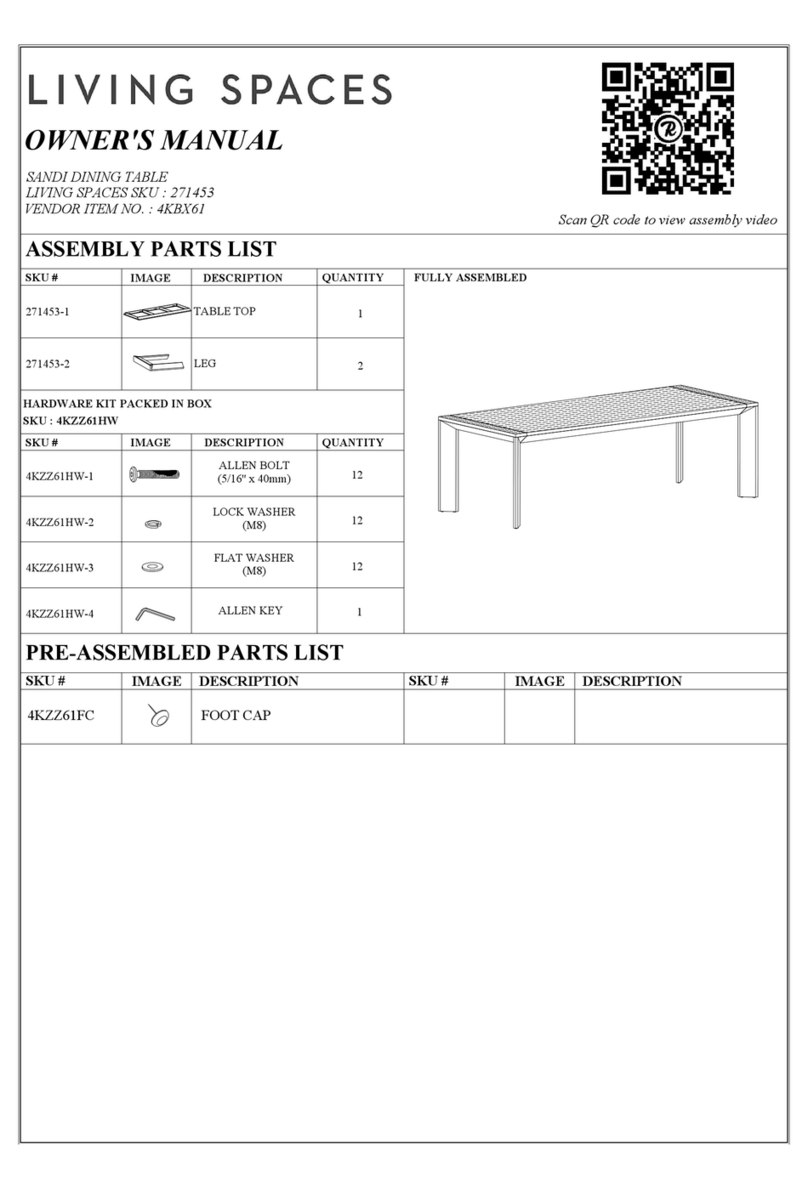 Living Spaces SANDI 271453 User manual Living Spaces SANDI 271453 User manual