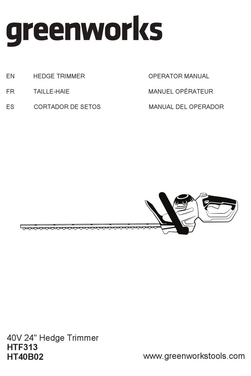 GreenWorks HT40B02 User manual