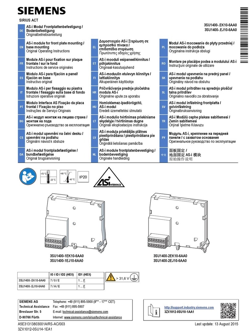 Siemens SIRIUS ACT 3SU1400-1EK10-6AA0 User manual
