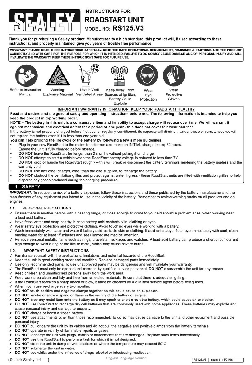 Sealey RS125.V3 User manual