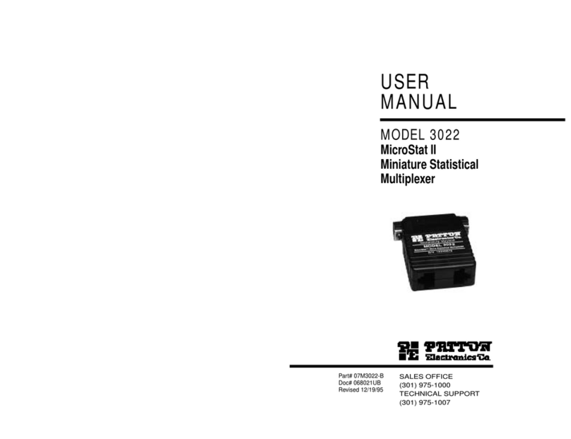 Patton electronics MicroStat II 3022 user manual Patton electronics MicroStat II 3022 user manual