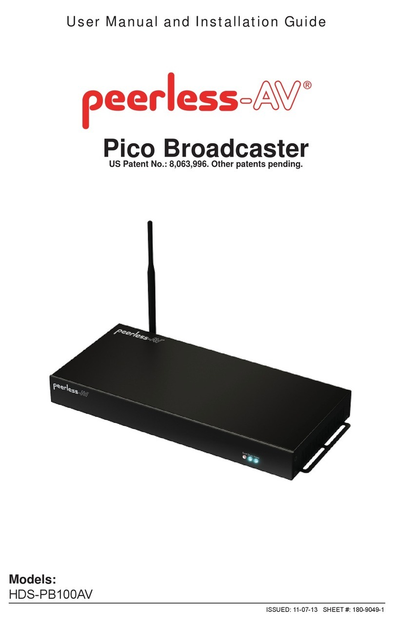 peerless-AV Pico Broadcaster HDS-PB100AV User manual