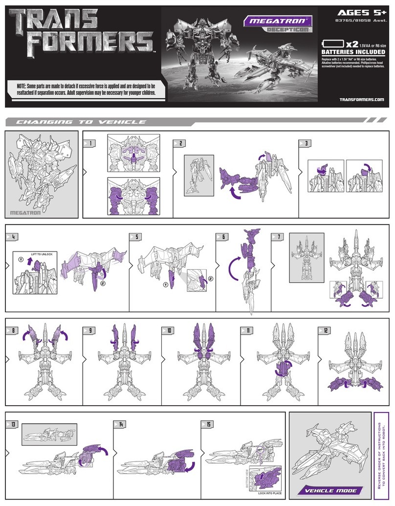 Hasbro TRANSFORMERS MEGATRON DECEPTICON User manual Hasbro TRANSFORMERS MEGATRON DECEPTICON User manual
