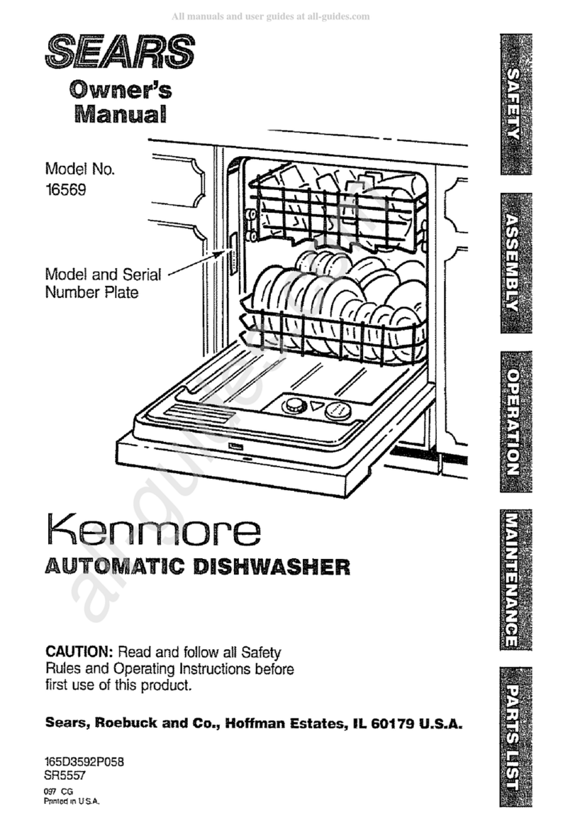 Sears Kenmore 16569 User manual