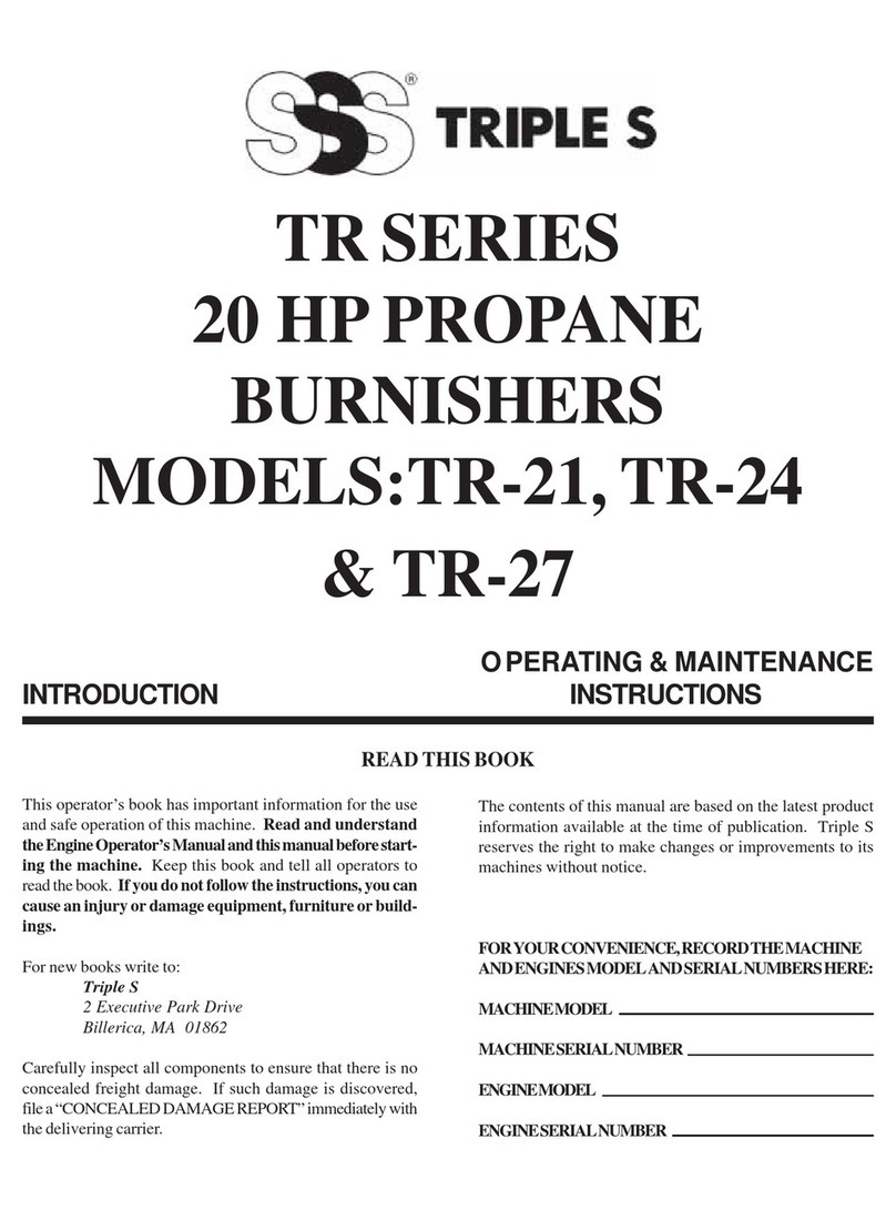Triple S TR Series Installation and operation manual