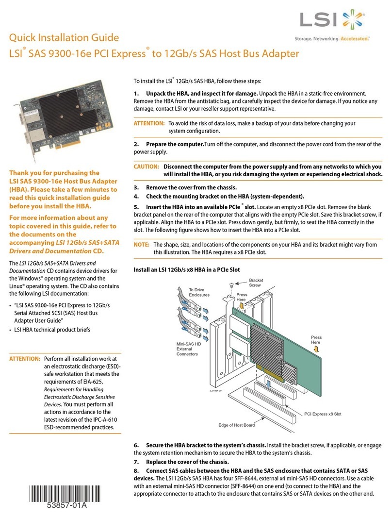 LSI SAS 9300-16e User manual