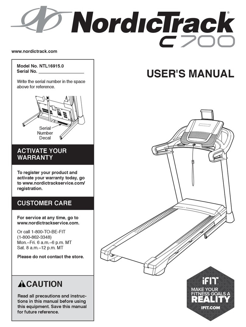 NordicTrack NTL16915.0 User manual