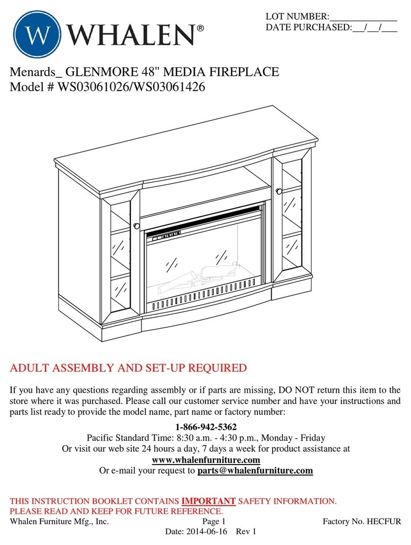 Whalen Furniture GLENMORE WS03061026 Instruction booklet