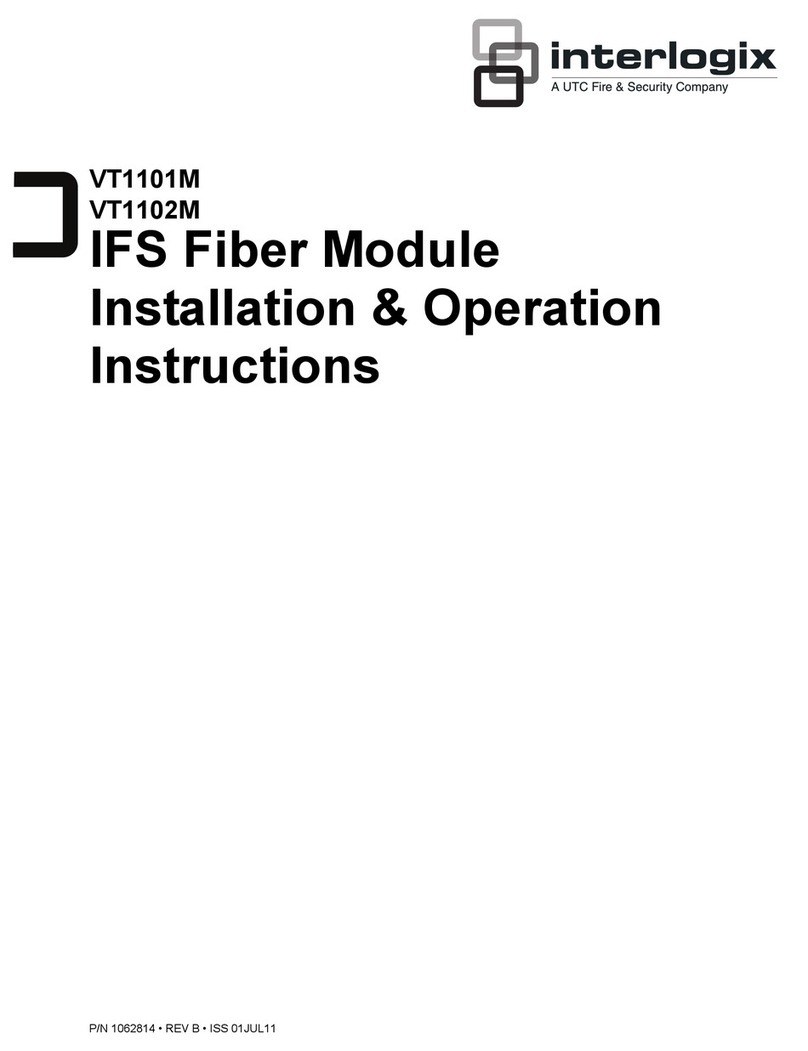 UTC Fire and Security interlogix VT1101M Installation & operation instructions