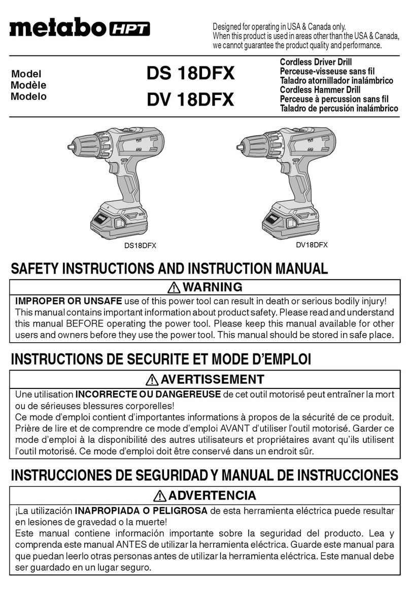Metabo HPT DS 18DFX Troubleshooting guide