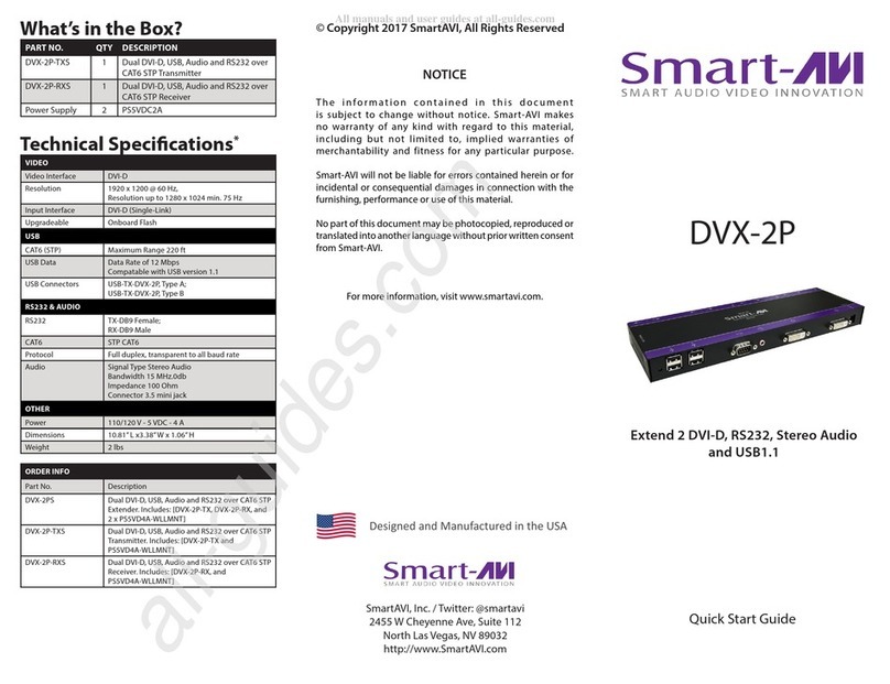 SMART-AVI DVX-2PS User manual