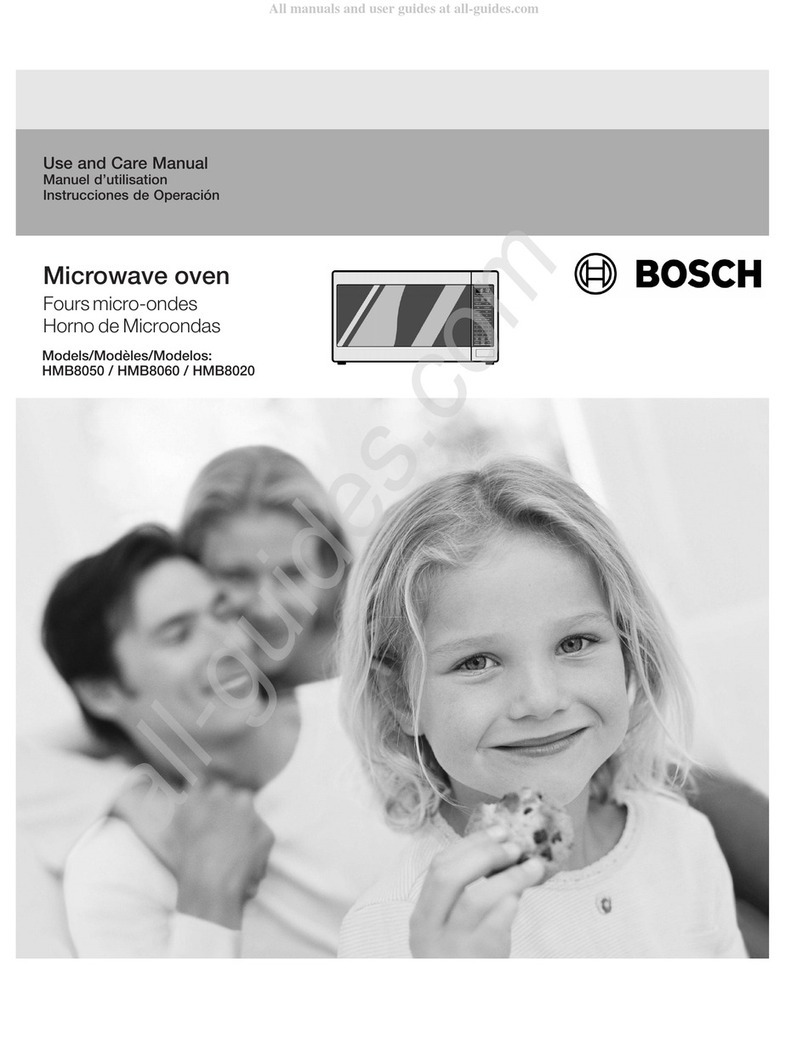 Bosch HMB8050 use and care manual