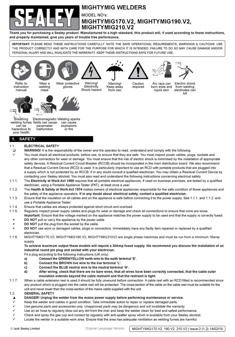 Sealey MIGHTYMIG170.V2 User manual