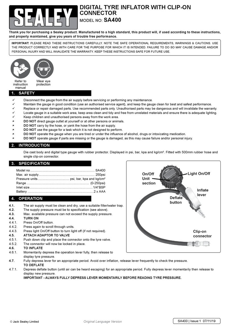 Sealey SA400 User manual