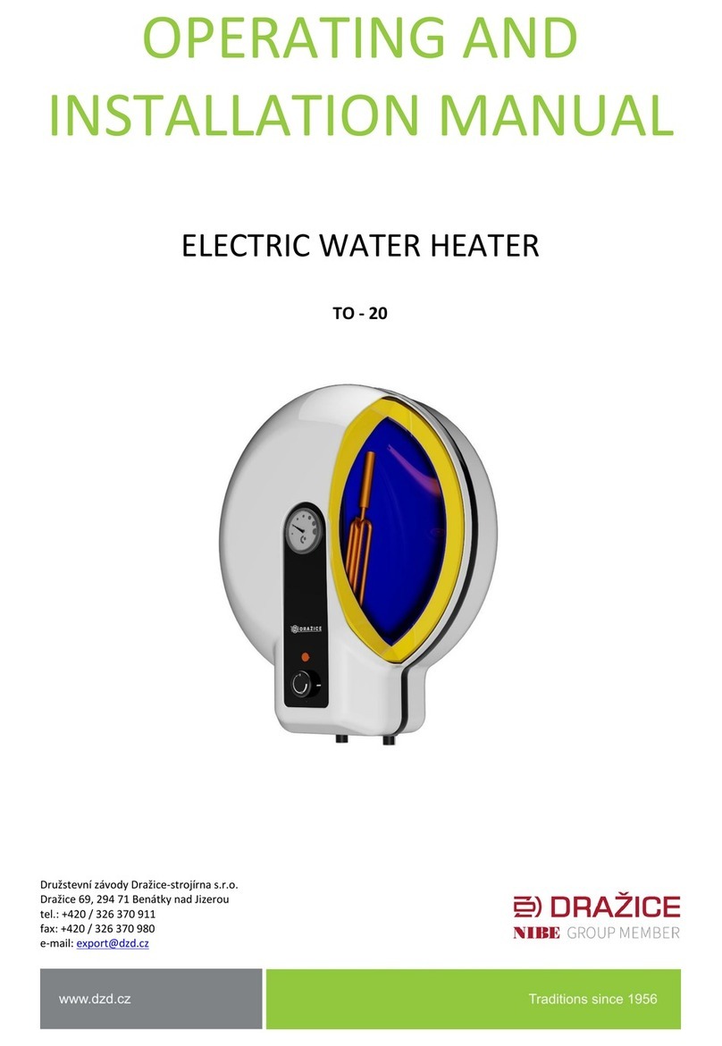 Nibe DRAZICE TO-20 OPERATING AND INSTALLATION Manual