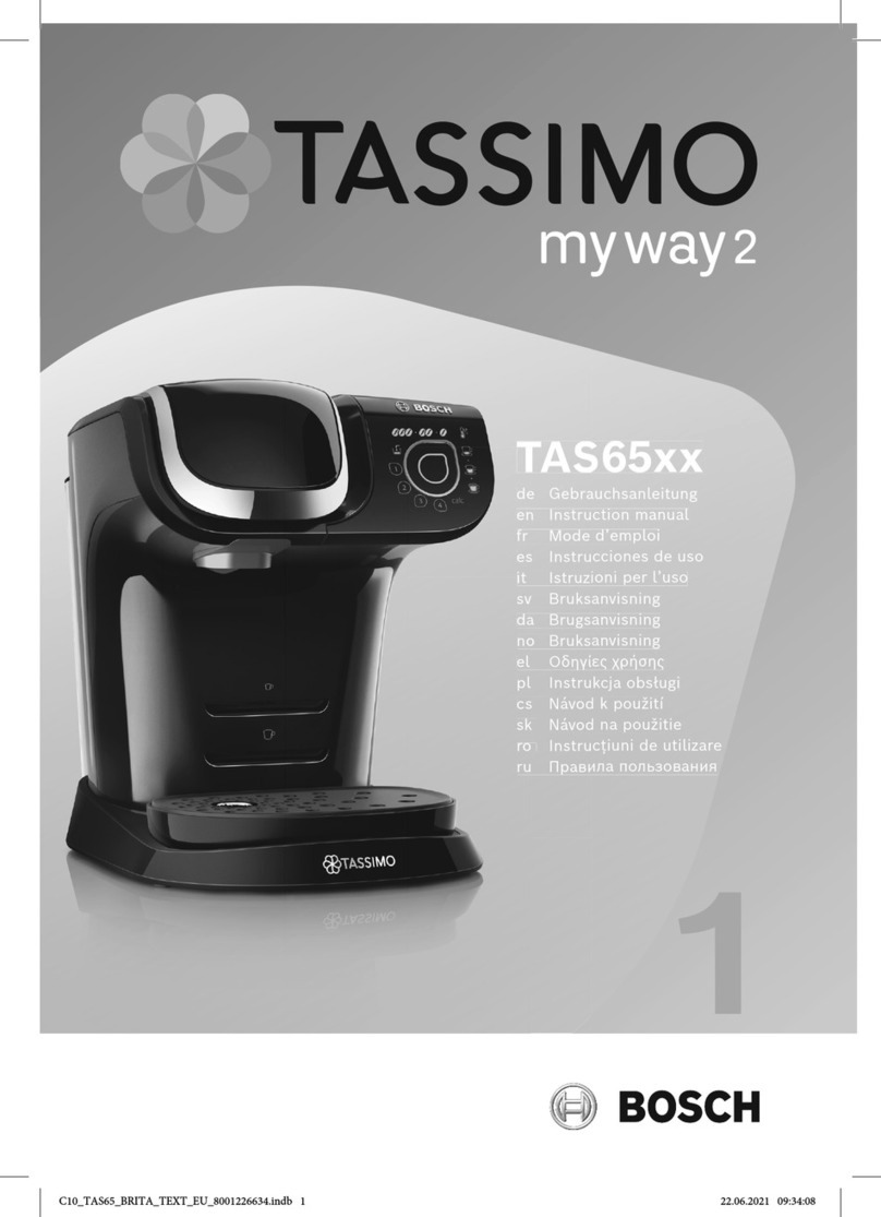 Bosch TASSIMO my way 2 TAS6504/02 User manual