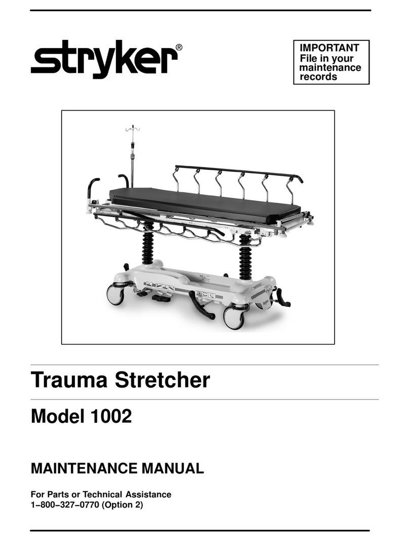 Stryker Trauma Stretcher 1002 Maintenance manual