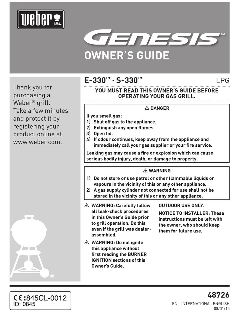 Weber Genesis E-330 User manual Weber Genesis E-330 User manual