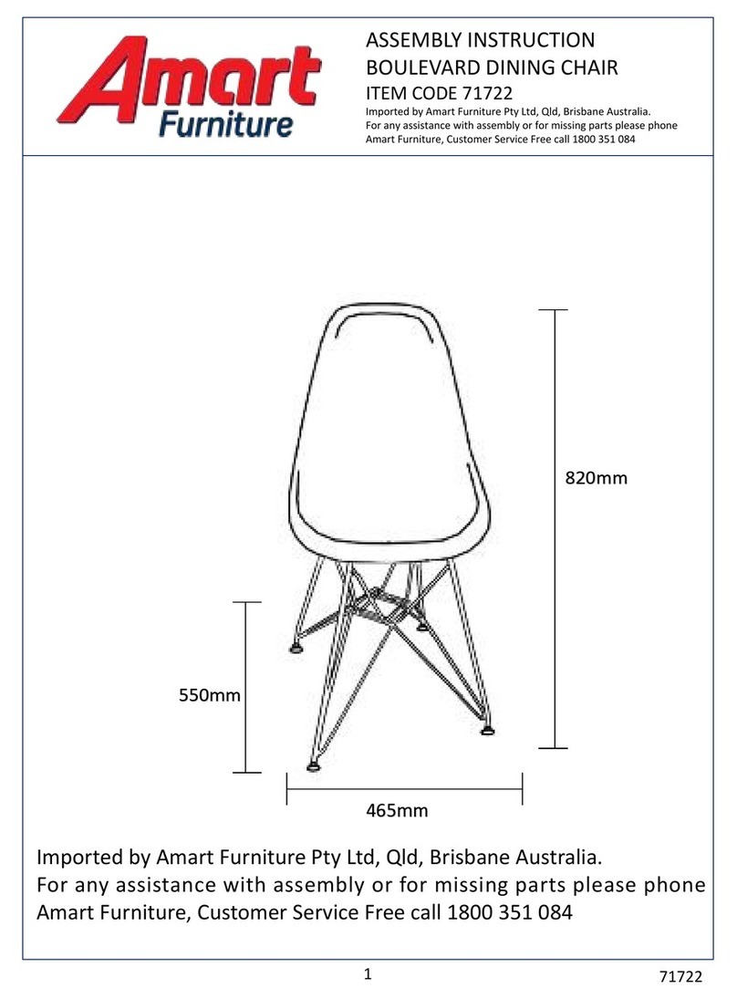 Amart Furniture BOULEVARD 71722 User manual Amart Furniture BOULEVARD 71722 User manual