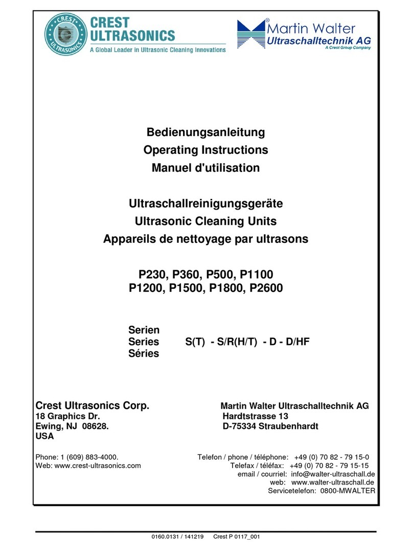 Crest Audio Martin Walter P230 operating instructions