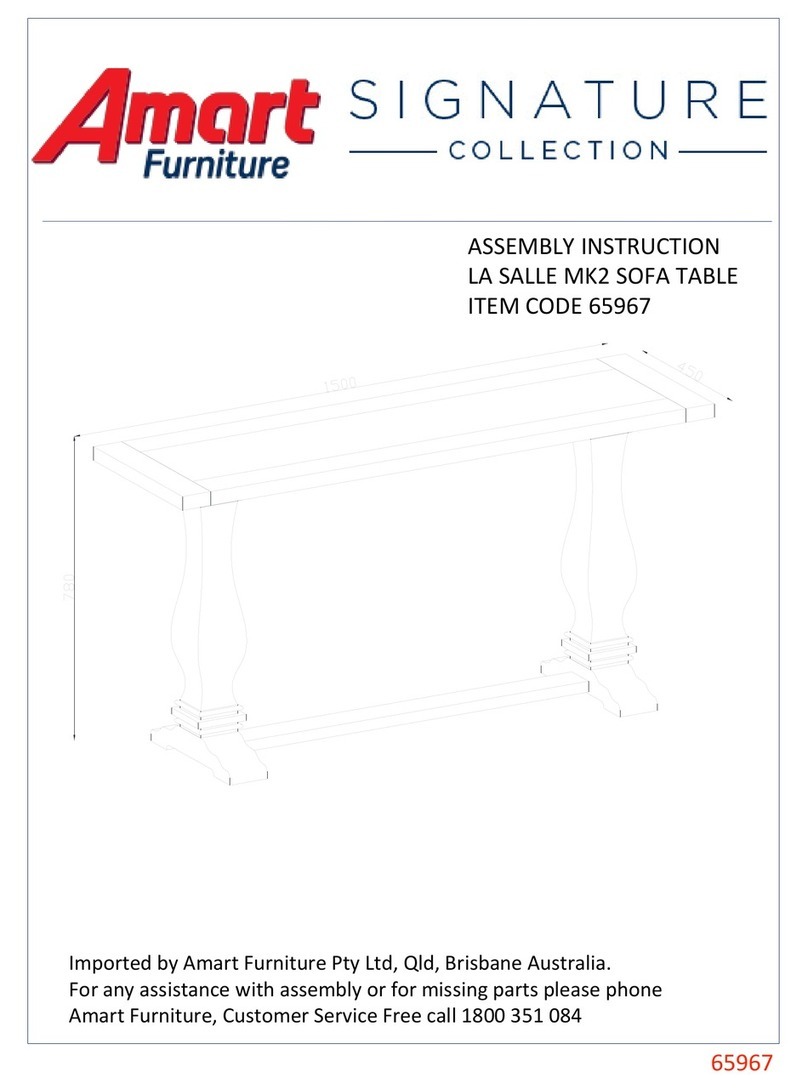 Amart Furniture SIGNATURE LA SALLE 65967 Assembly instruction