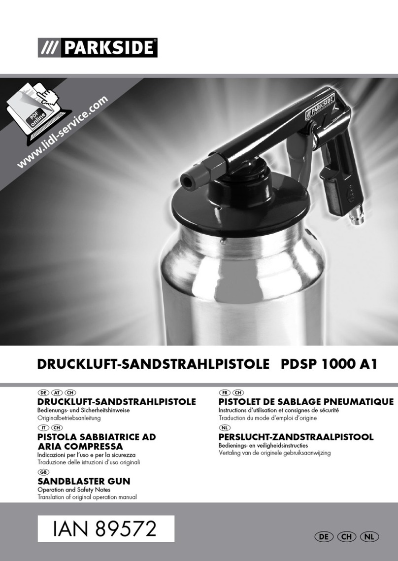 Parkside PDSP 1000 A1 SANDBLASTER GUN User manual