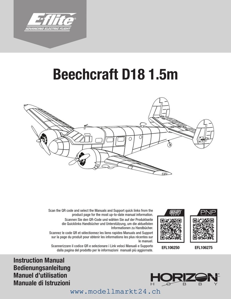 Horizon Hobby Beechcraft D18 1.5m User manual