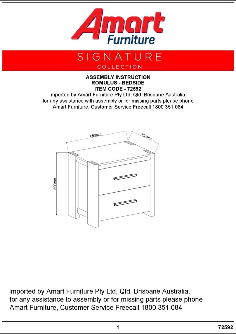 Amart Furniture SIGNATURE ROMULUS 72592 Assembly instruction